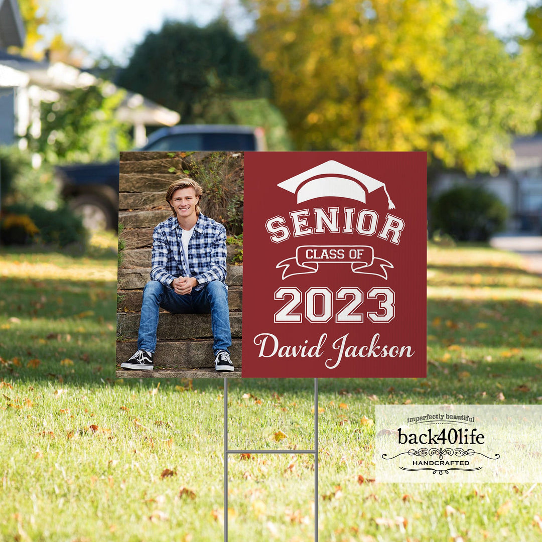 Graduation Announcement Coroplast Yard Sign (S-111m) - Back40Life