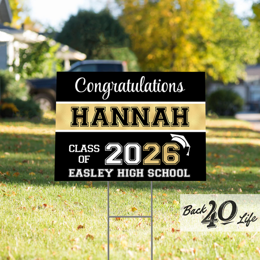Graduation Announcement Coroplast Yard Sign (S-111l) - Back40Life