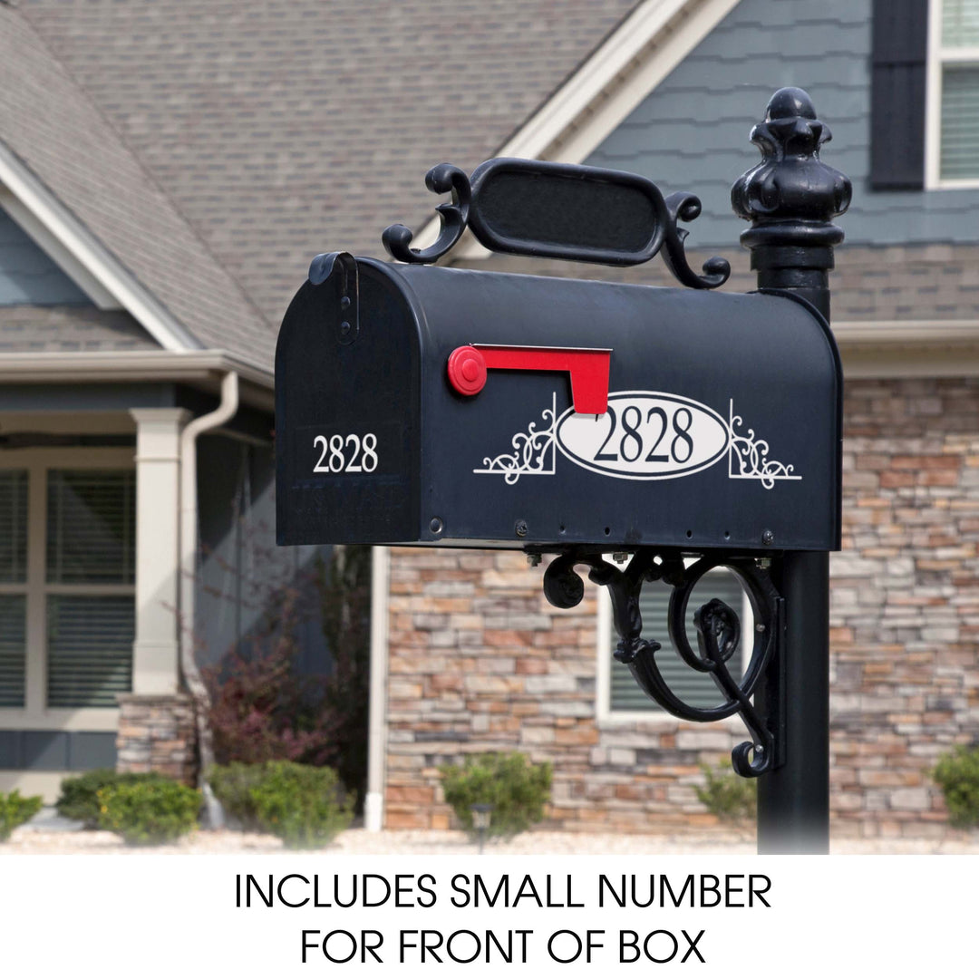Personalized Mailbox Numbers - Street Address Vinyl Decal - Custom Decorative Numbering Street Name House Number Gift E-004k