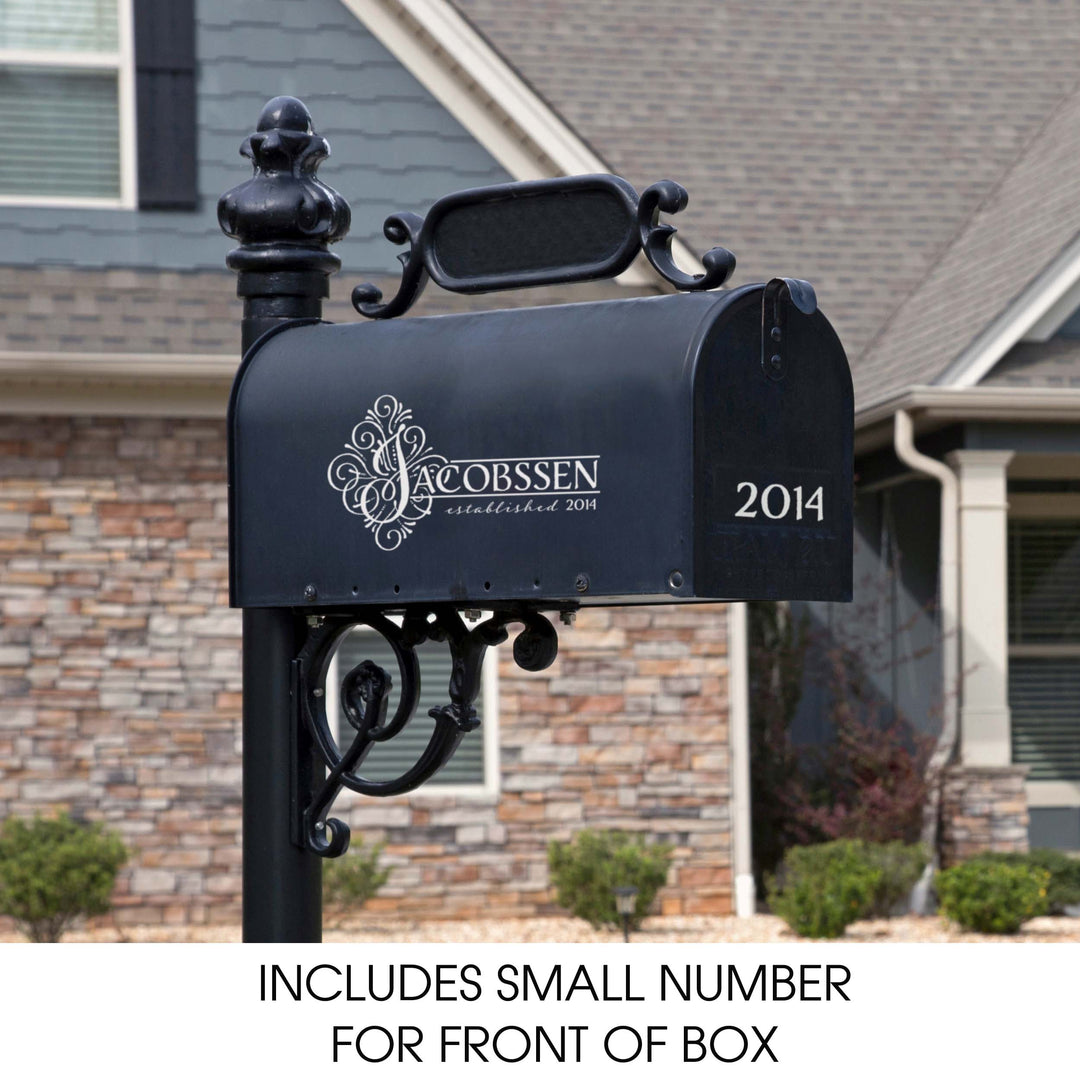 Personalized Mailbox Numbers - Street Address Vinyl Decal - Custom Decorative Numbering Street Name House Number Gift E-004n