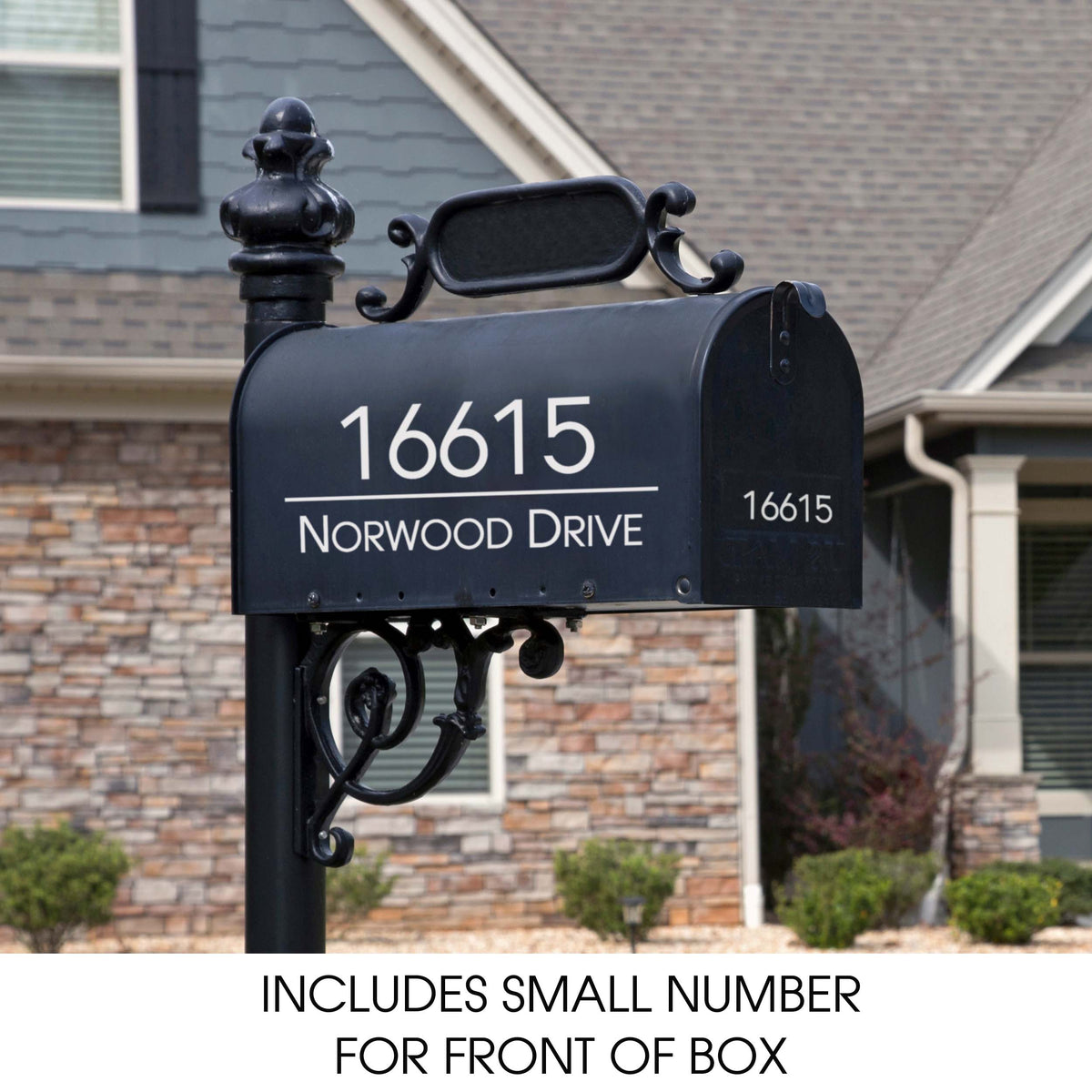 Box Sticker Address Personalized Mailbox Numbers - Street Address Vinyl Decal - Custom Dec ...