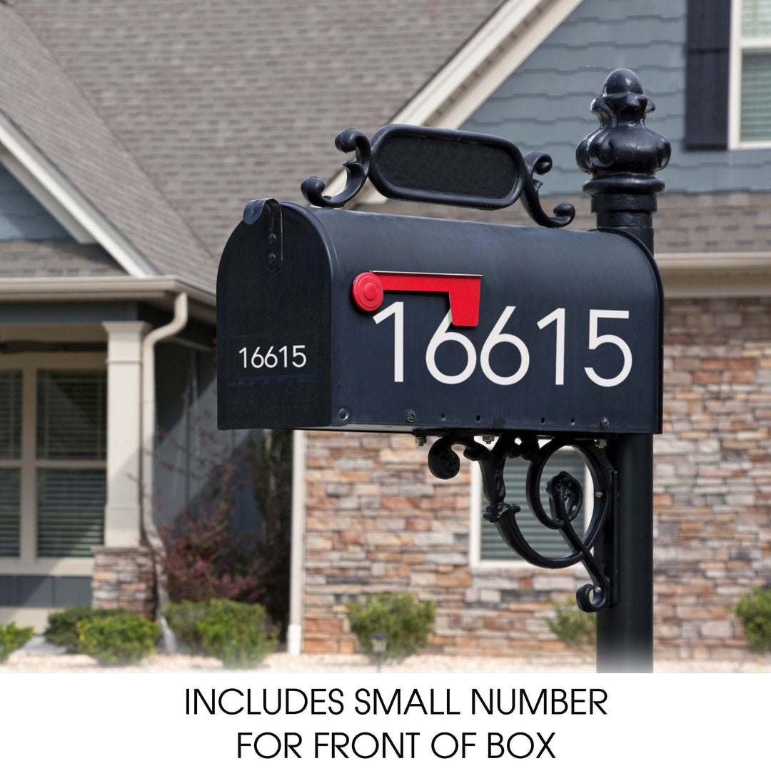Personalized Mailbox Numbers - Street Address Vinyl Decal - Custom Decorative Numbering Street Name House Number Gift E-004s