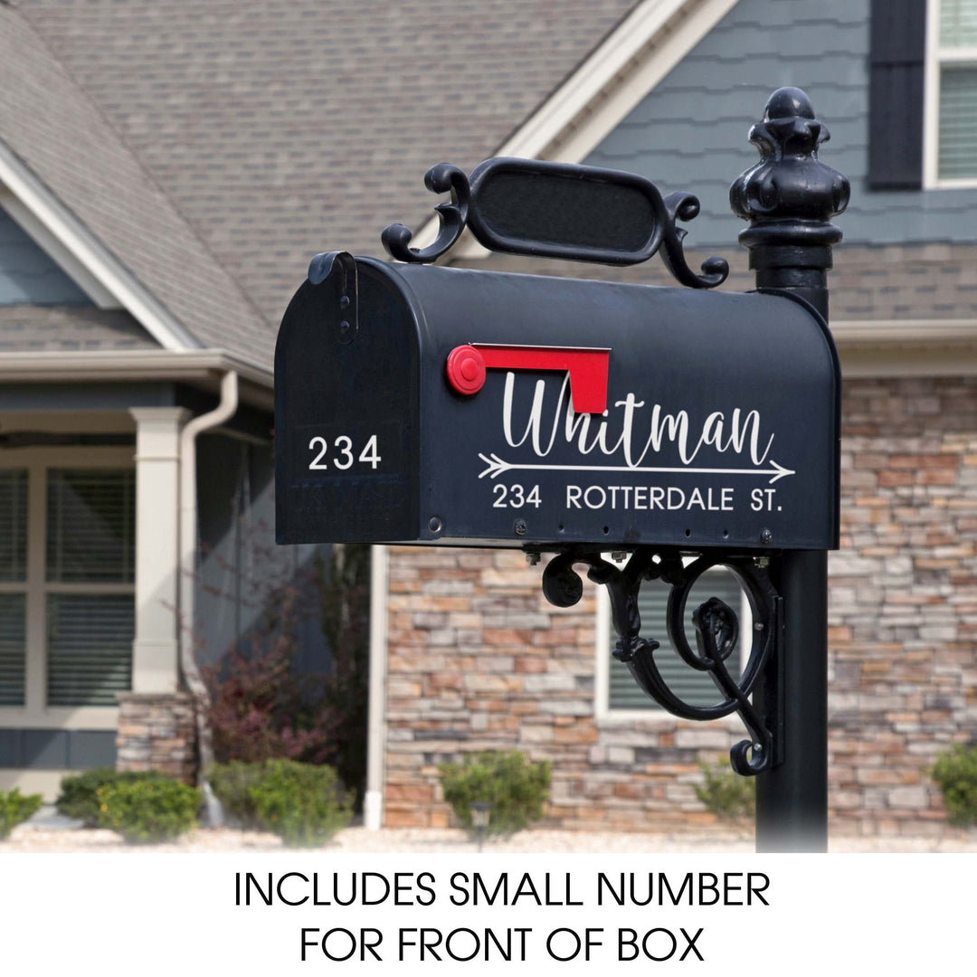 Classic Mailbox Numbers Street Address Vinyl Decal (E-004j2)