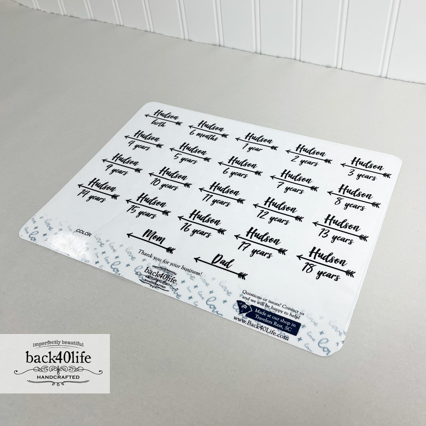 Vinyl Markers for Kids Growth Chart Ruler - (K-080A)