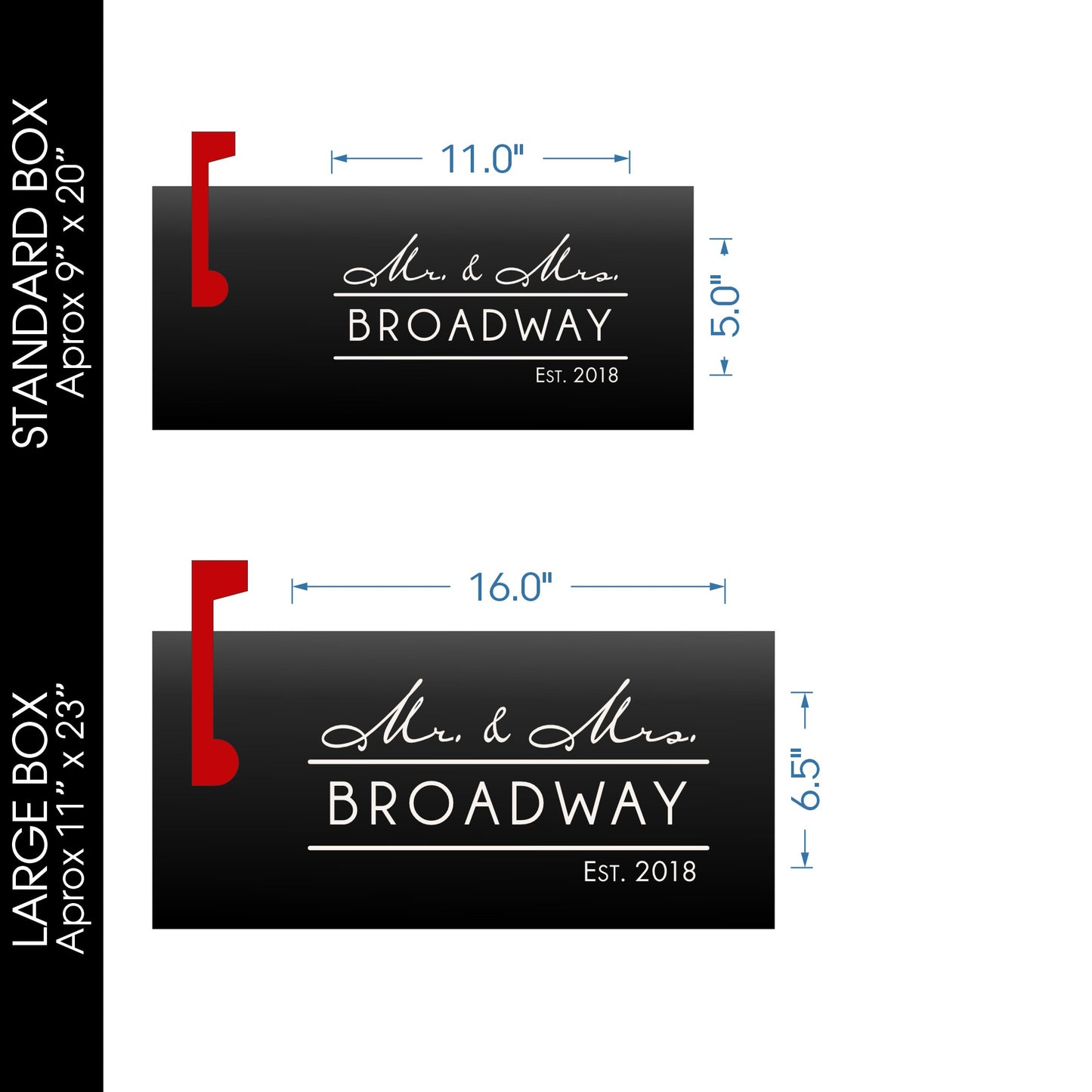 Personalized Mailbox Numbers - Street Address Vinyl Decal - Custom Decorative Numbering Street Name House Number Gift E-004p