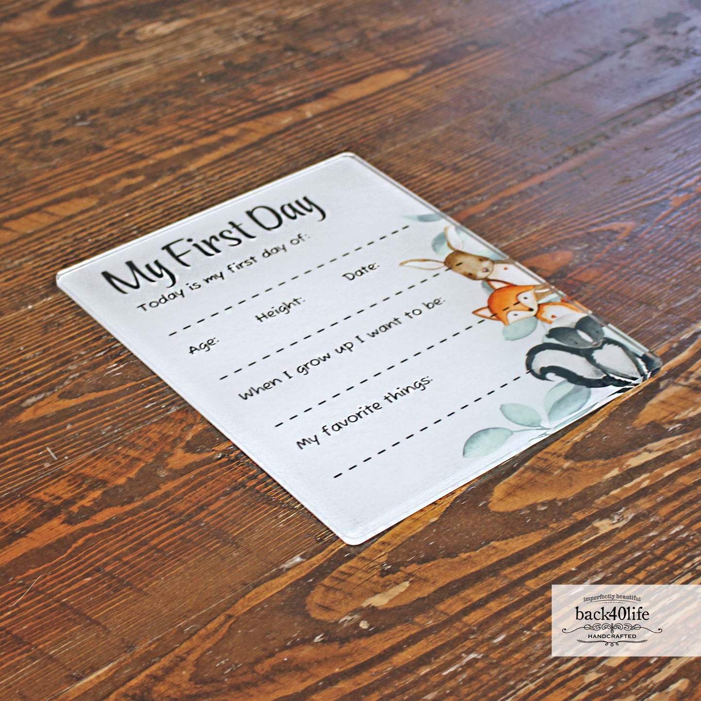 First Last Day of School Acrylic Photo Prop Sign - K-090a