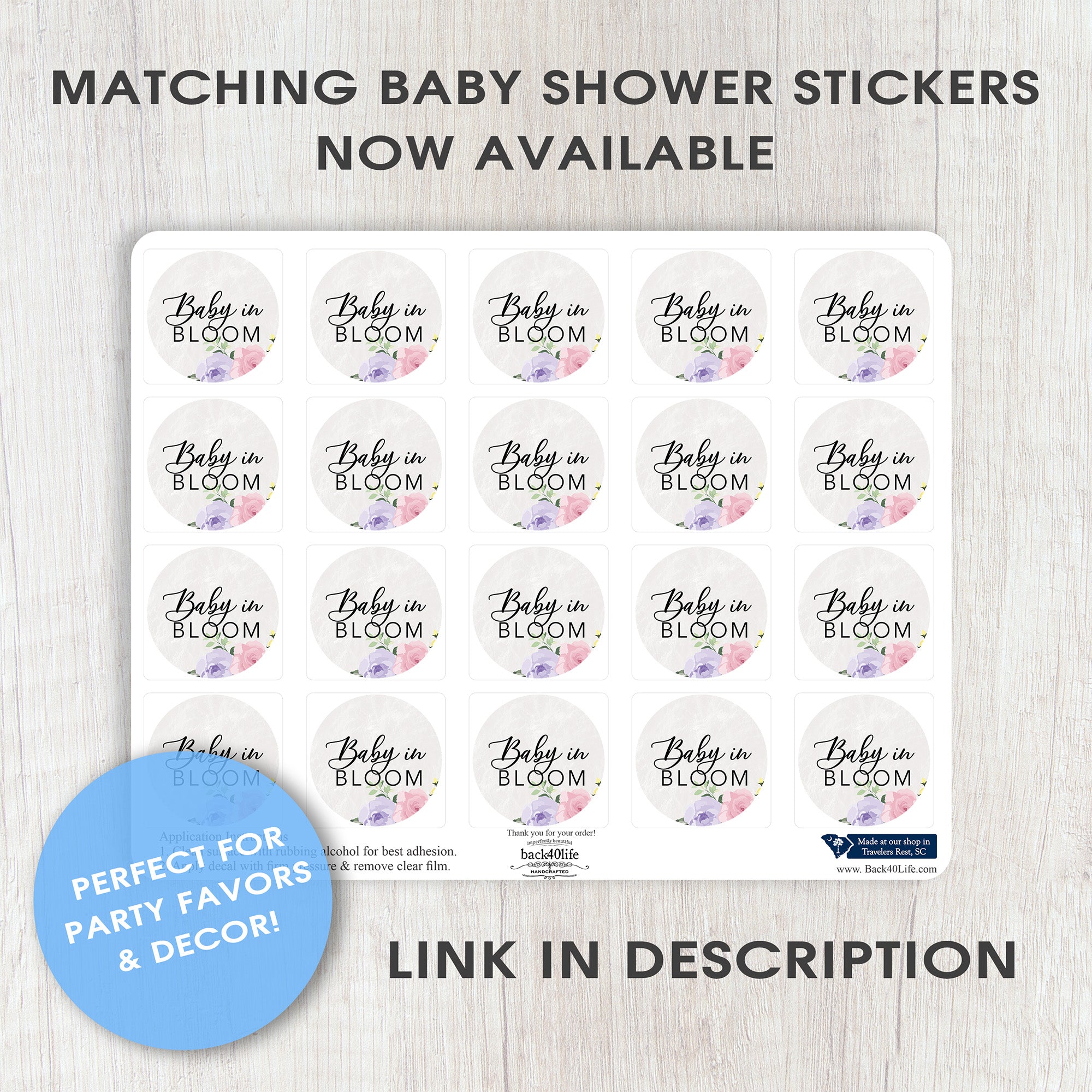 Baby Shower Sign - Baby in Bloom Pastel Flowers - Welcome