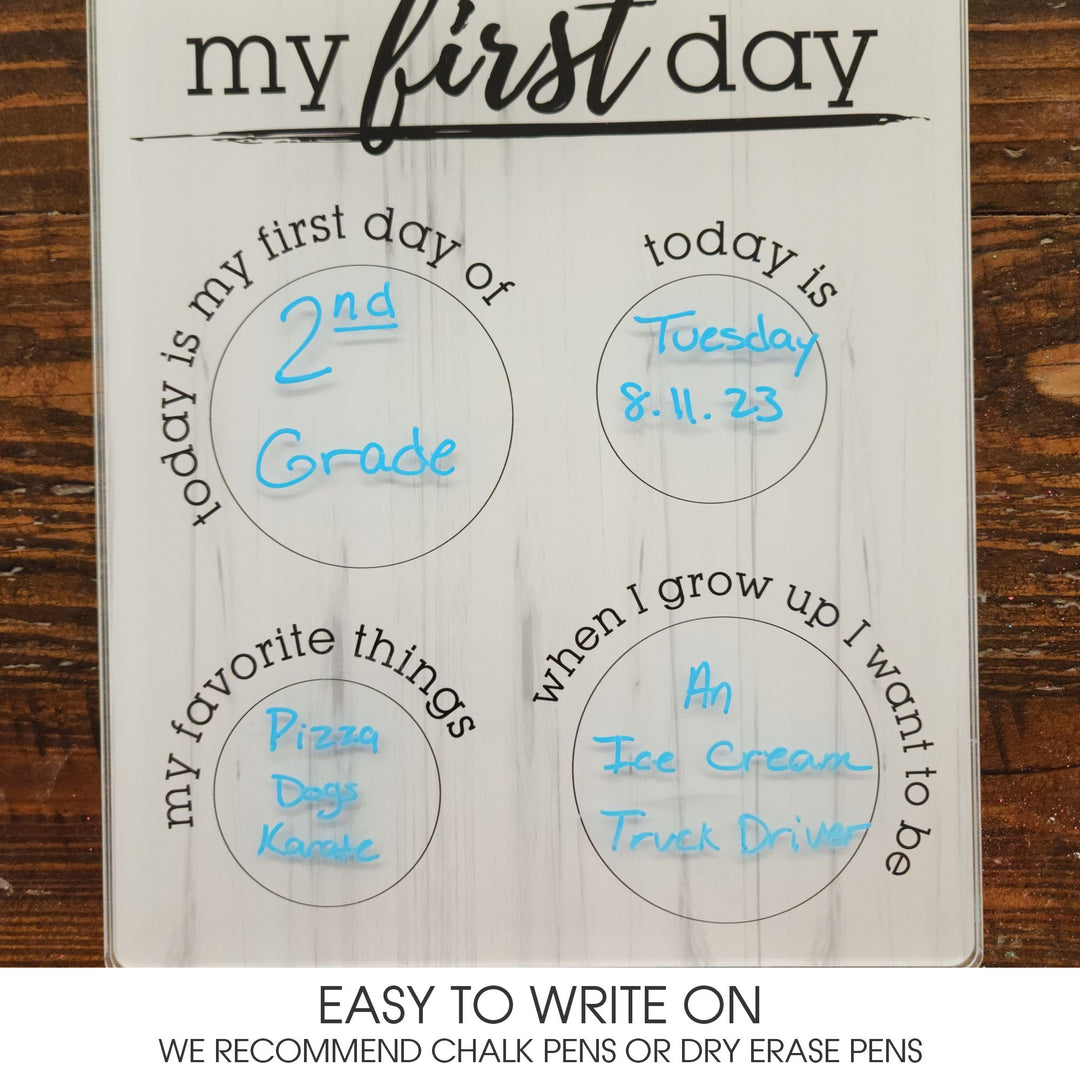 First Last Day of School Acrylic Photo Prop Sign - K-090b