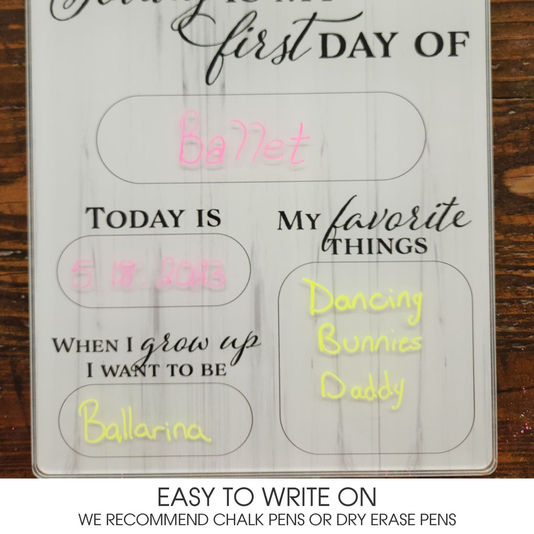 First Last Day of School Acrylic Photo Prop Sign - K-090c