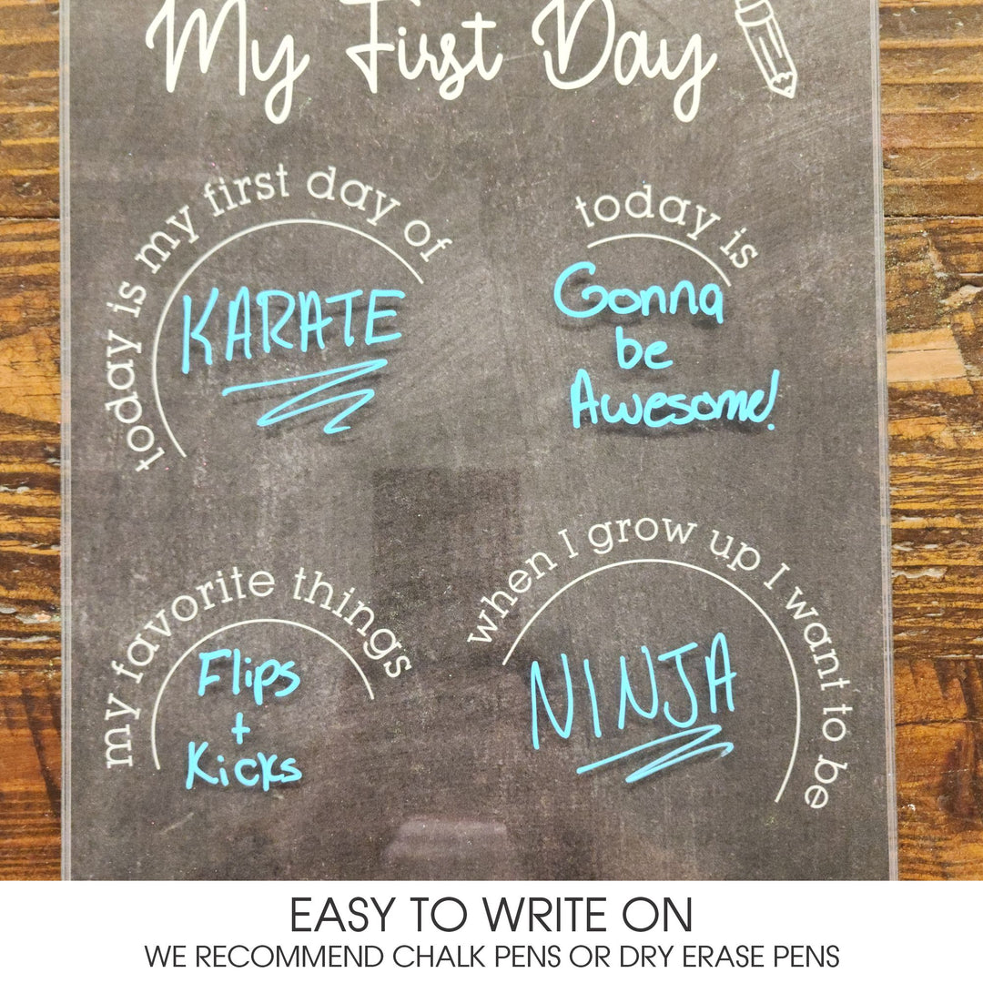 First Last Day of School Acrylic Photo Prop Sign - K-090j