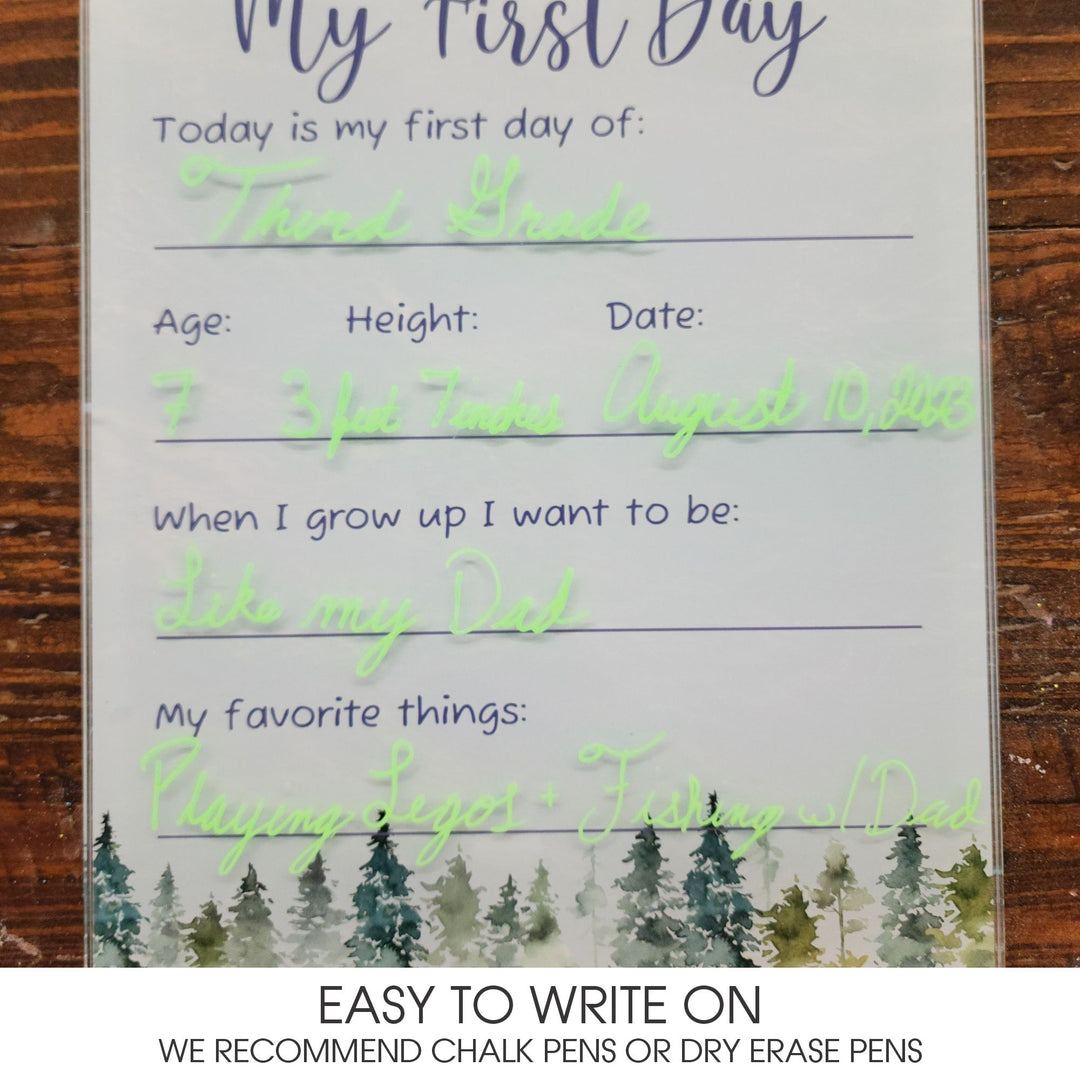 First Last Day of School Acrylic Photo Prop Sign - K-090g