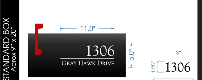 Mailbox Decal for Kingswood Owners Association (E-004q-KOA) | Standard-2S (white)