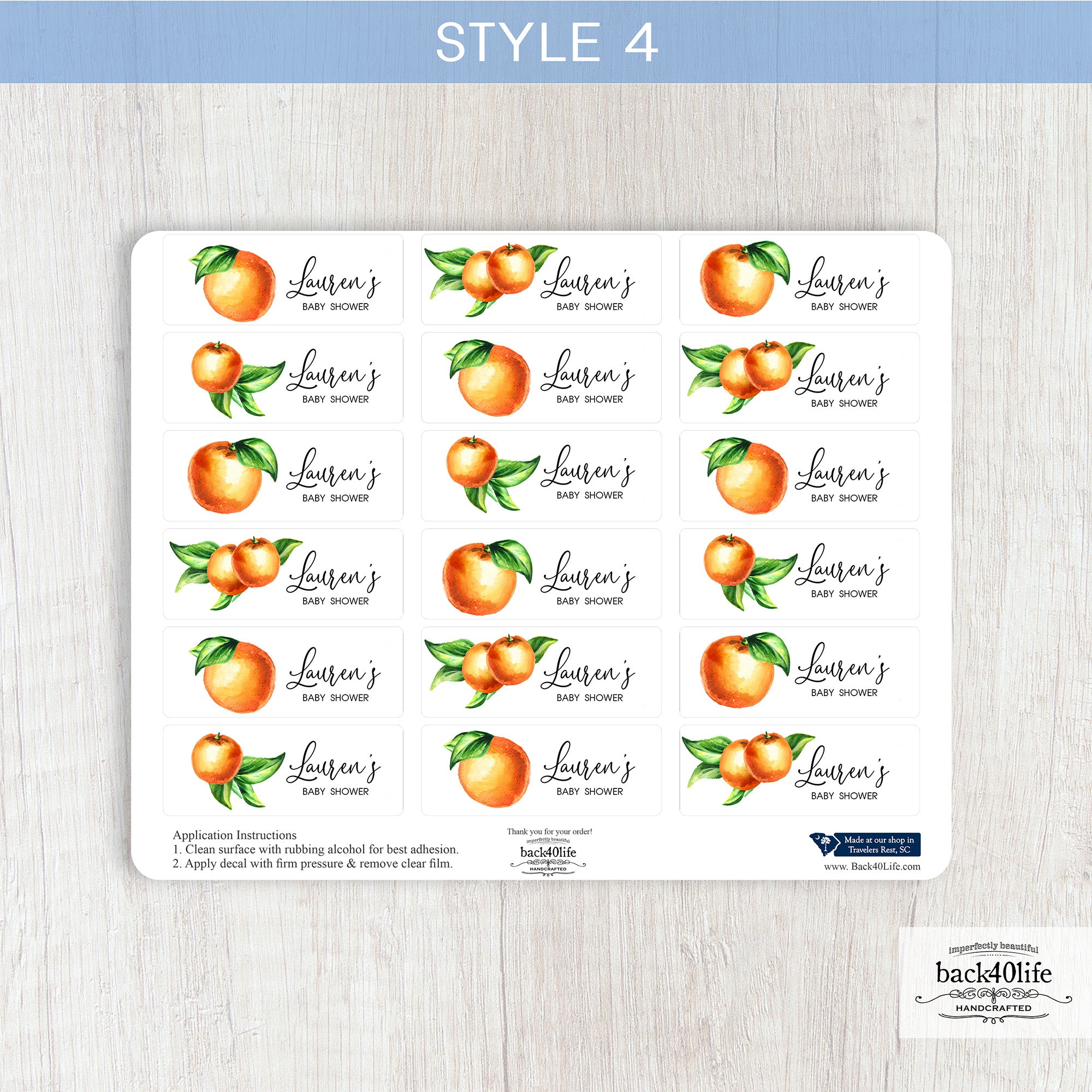 Baby Shower Favor DTF Sticker Labels Customizable - Little Cutie - Bac – Back40Life baby-shower-favor-dtf-sticker-labels-customizable-little-cutie-bac-back40life