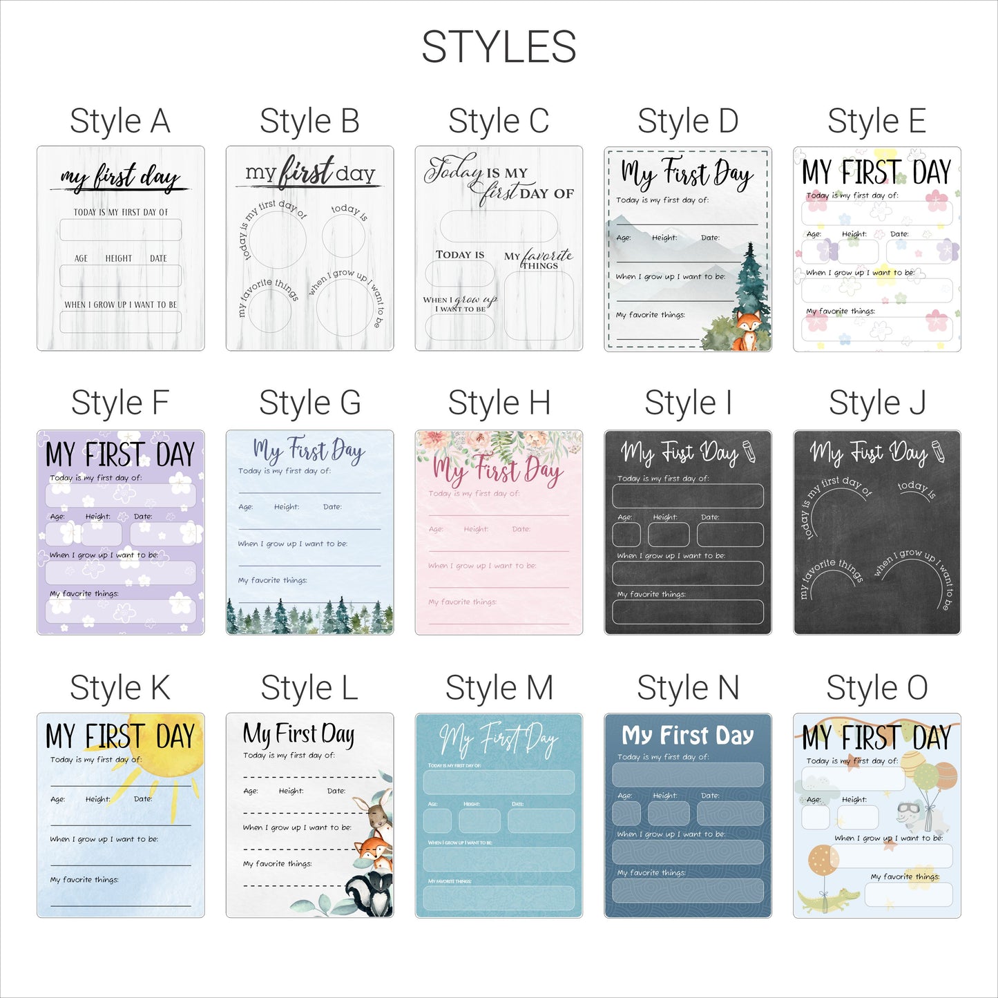 First Last Day of School Acrylic Photo Prop Sign - K-090f