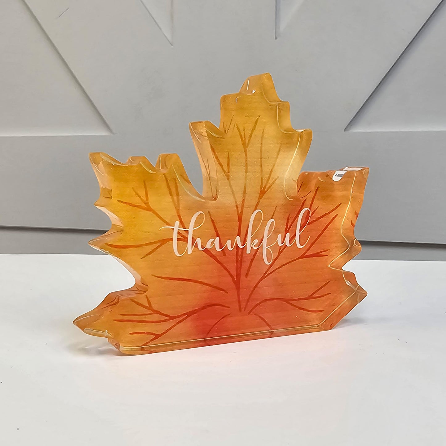 Thanksgiving Acrylic Shelf Sitters - Leaves - Blessed Grateful Thankful