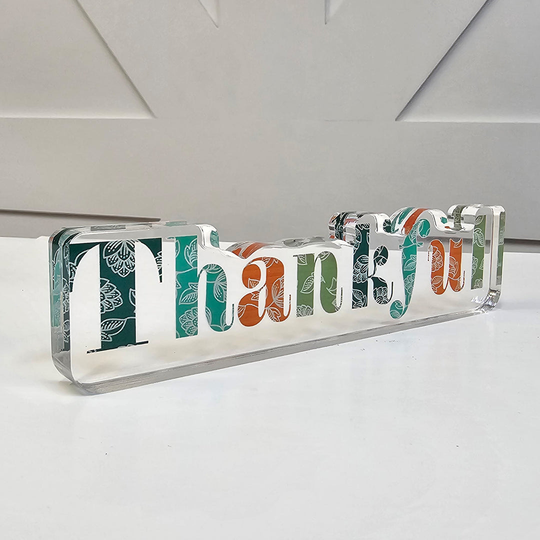 Thanksgiving Acrylic Shelf Sitter - Word Set