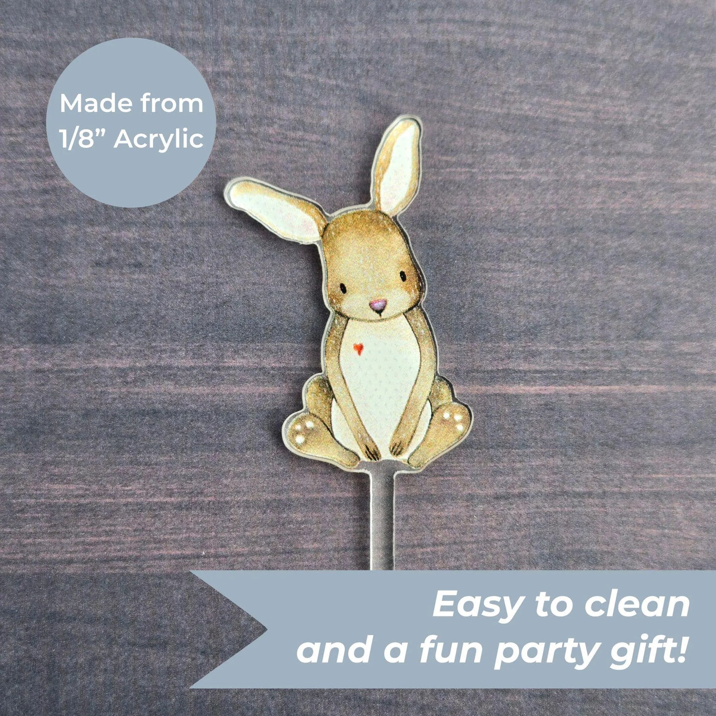 Forest Critters Cupcake Toppers | Painted Acrylic Cutout Shapes - Back40Life (PC-001D-CupcakeSet)
