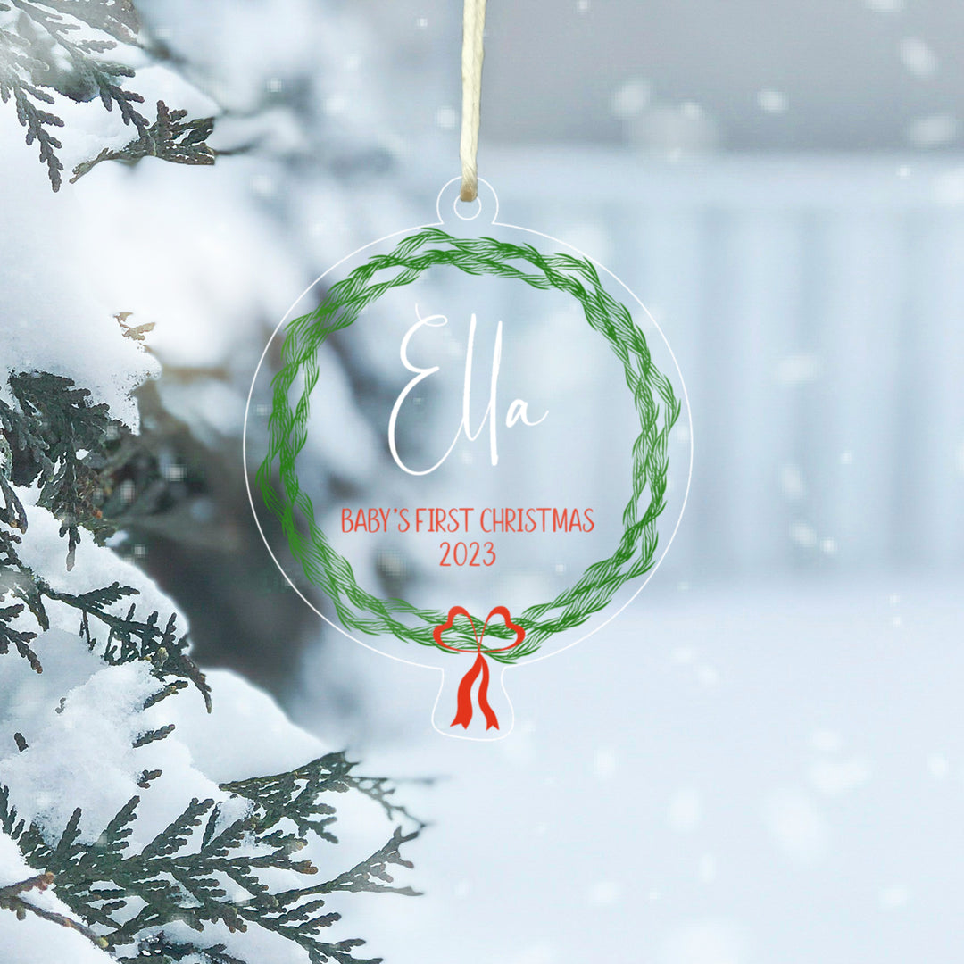 Personalized Baby's First Christmas | Acrylic Christmas Ornament AO-019