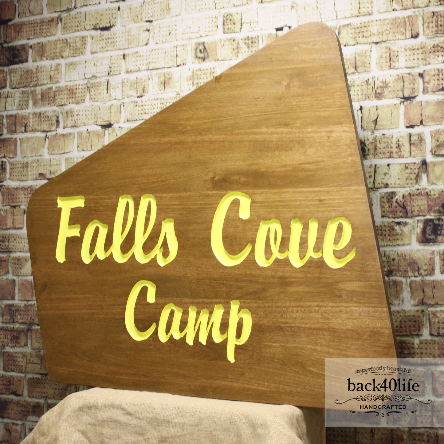 Falls Cove Camp Sign