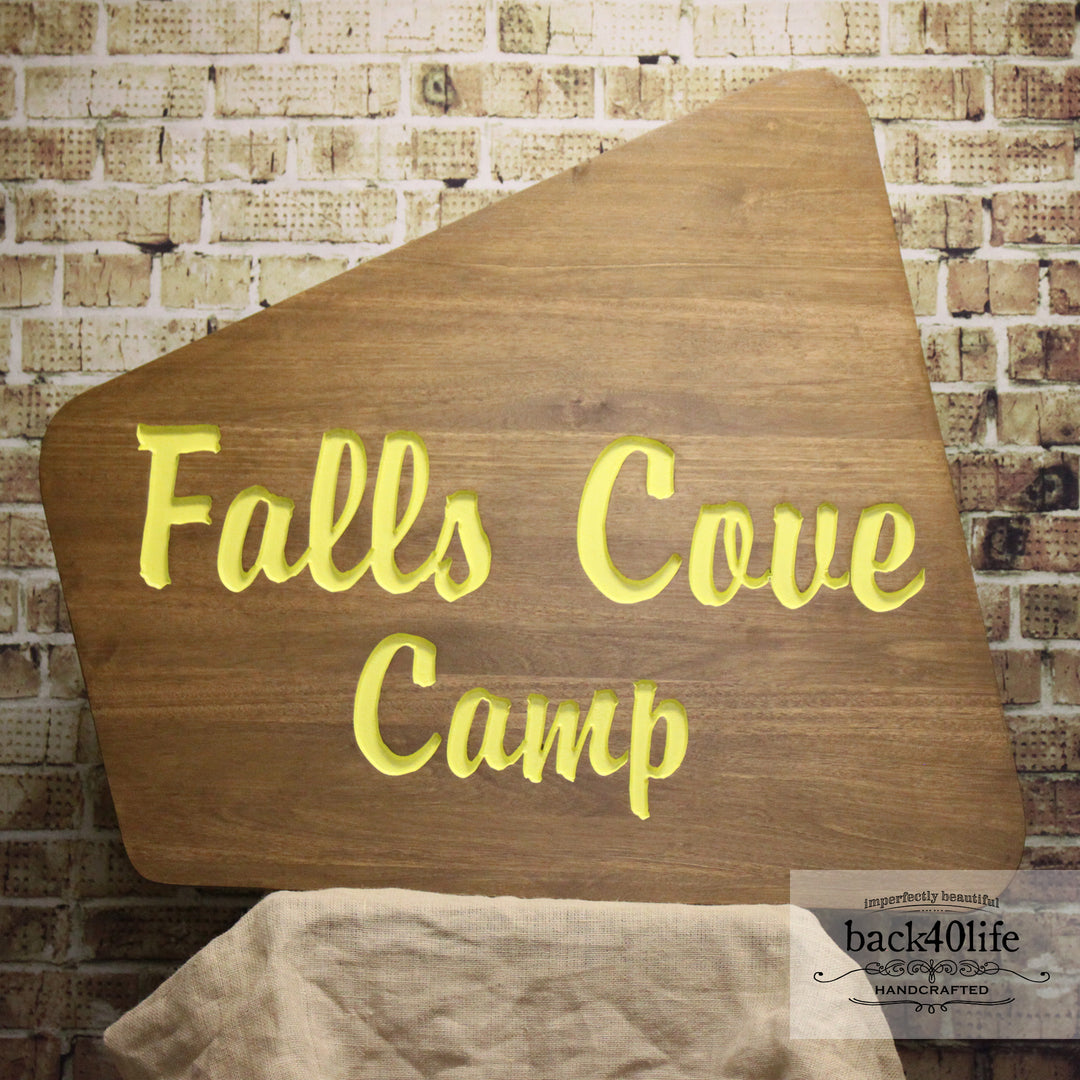 Falls Cove Camp Sign