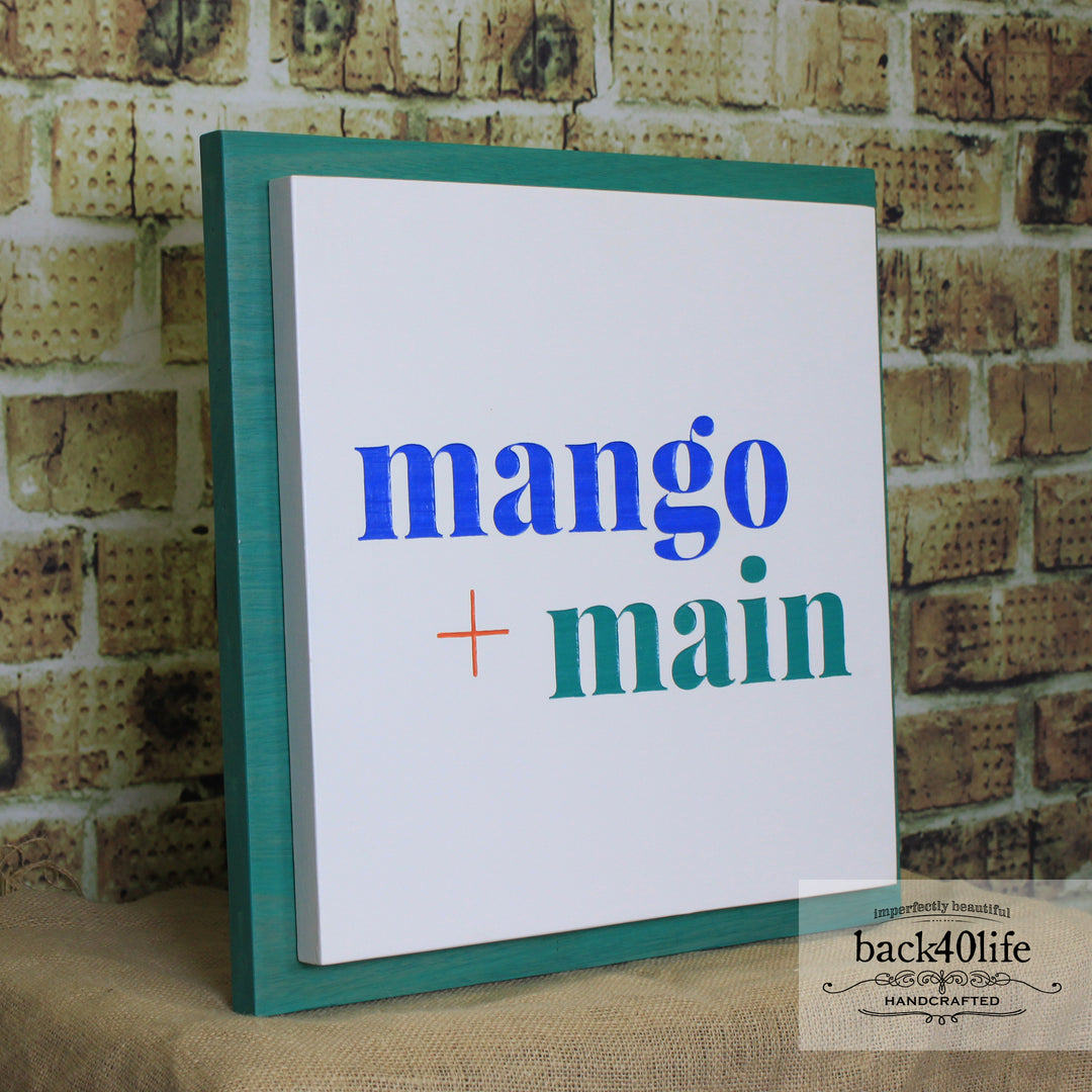 Mango and Main Logo Sign