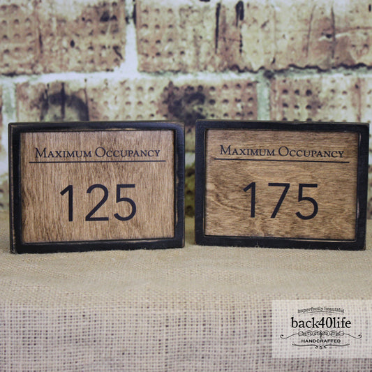 Maximum Occupancy Signs