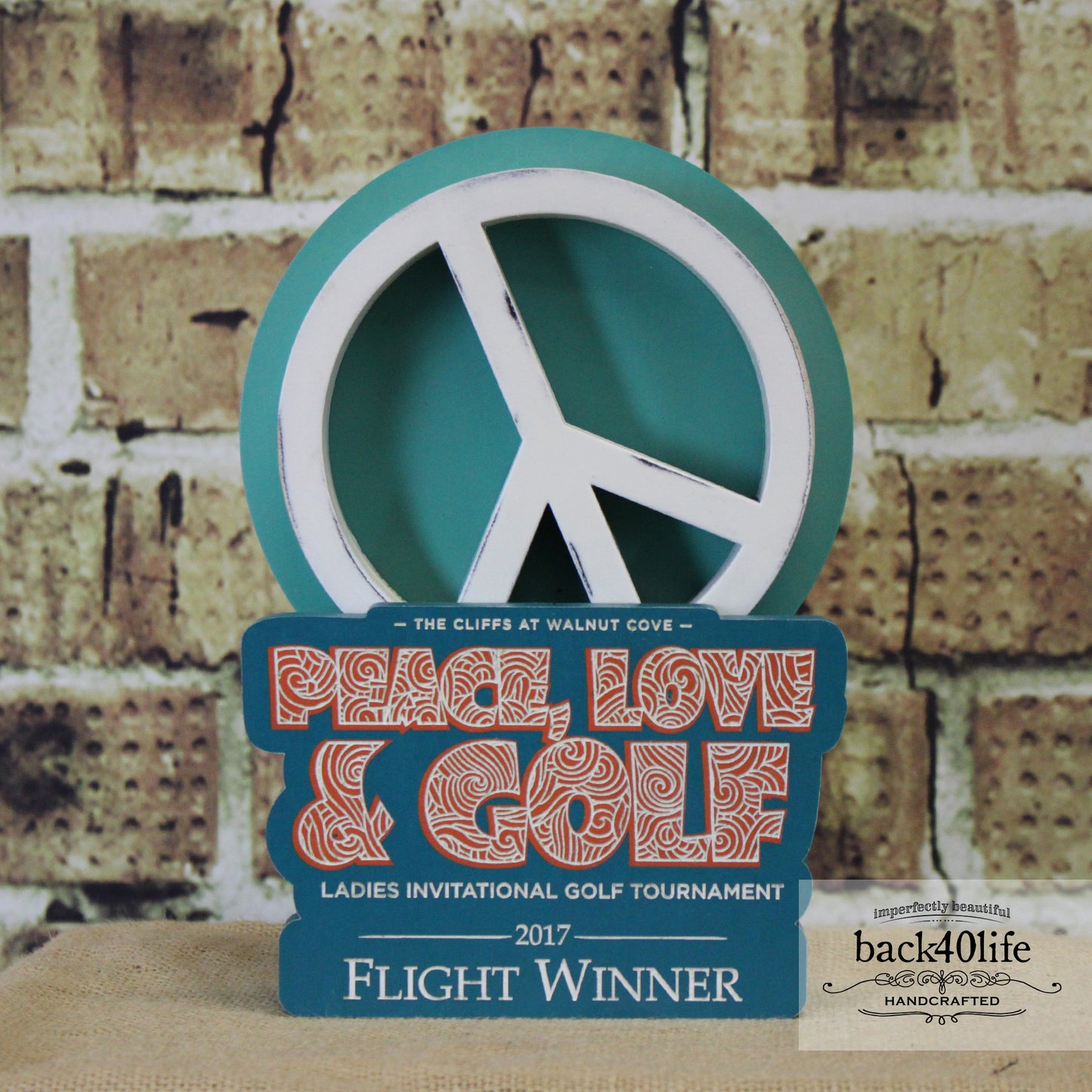 Peace, Love & Golf Trophy