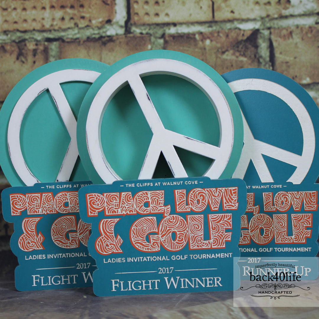 Peace, Love & Golf Trophy
