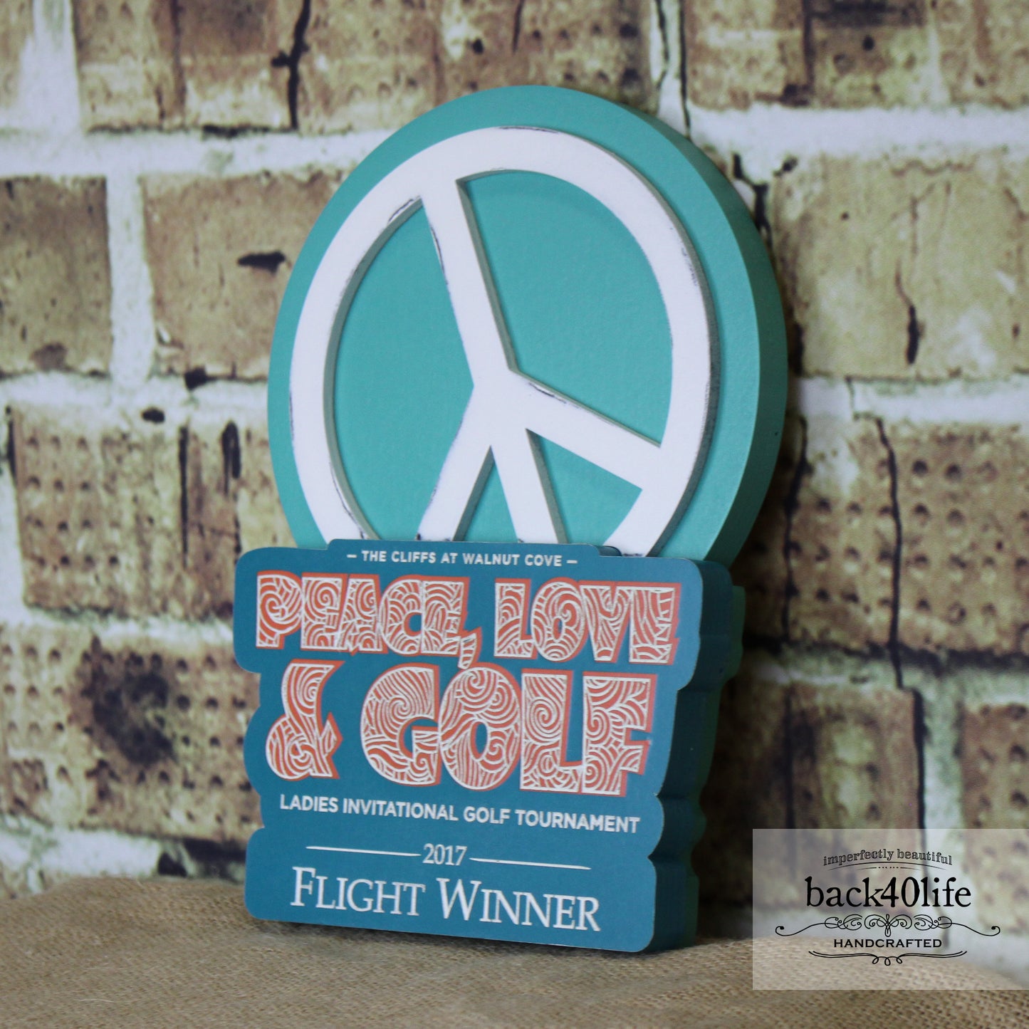 Peace, Love & Golf Trophy