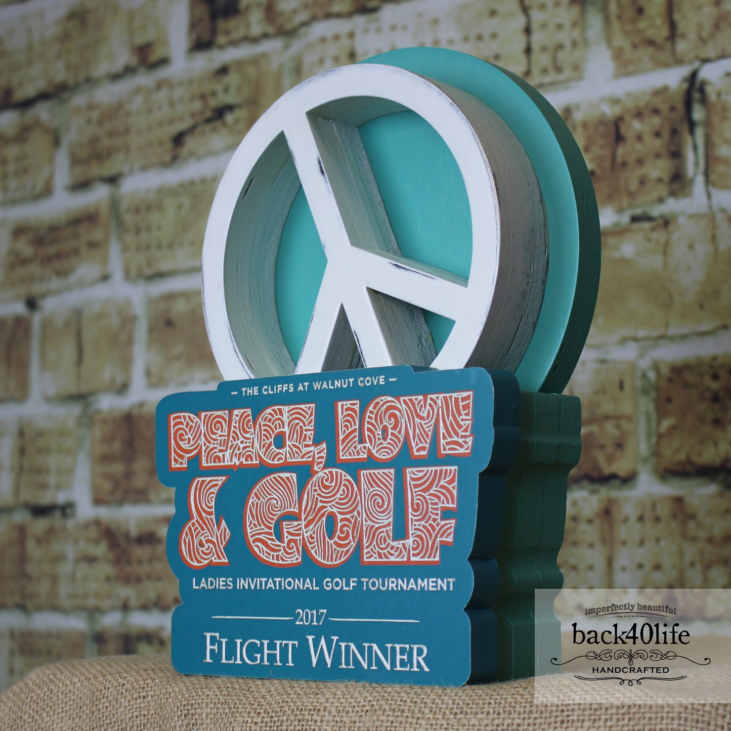 Peace, Love & Golf Trophy