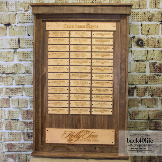 Perpetual Trophy - Holly Tree Club Presidents