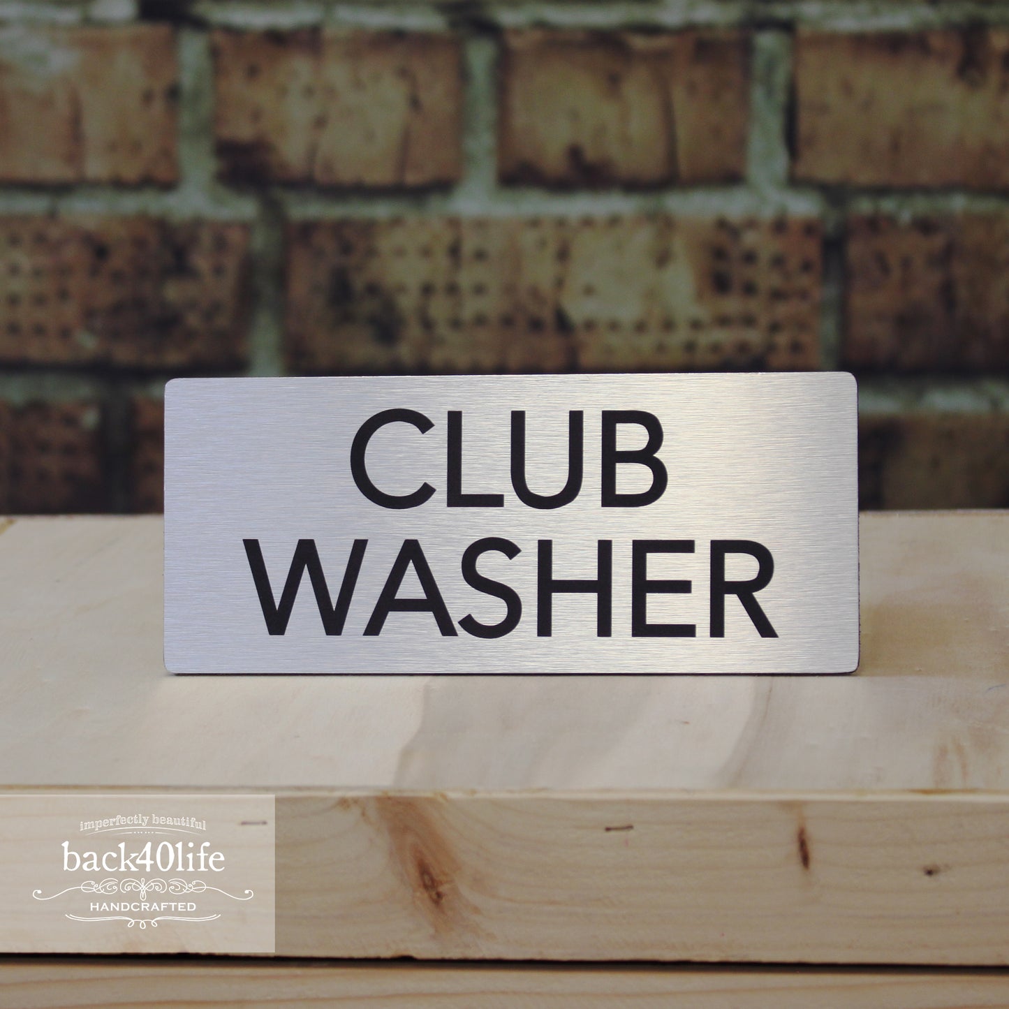 Brushed Aluminum Sign