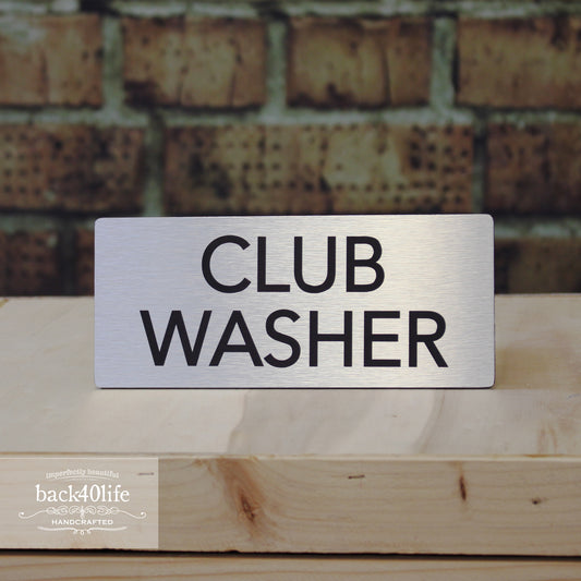 Brushed Aluminum Sign