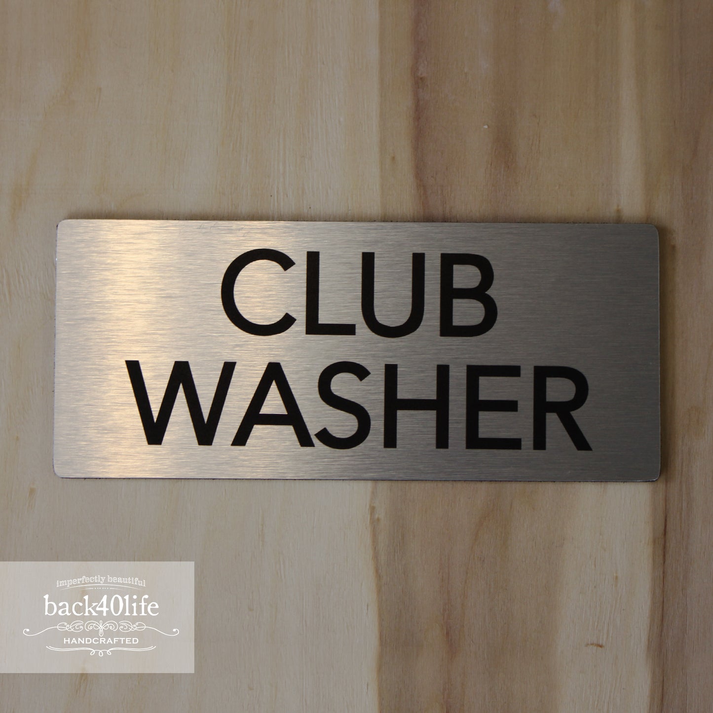 Brushed Aluminum Sign