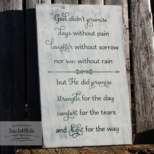 God's Promise Wooden Sign (I-033)