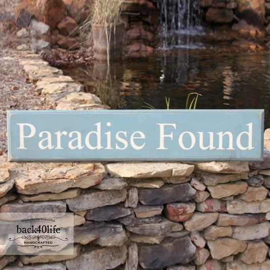 Paradise Found Wooden Sign (S-008)