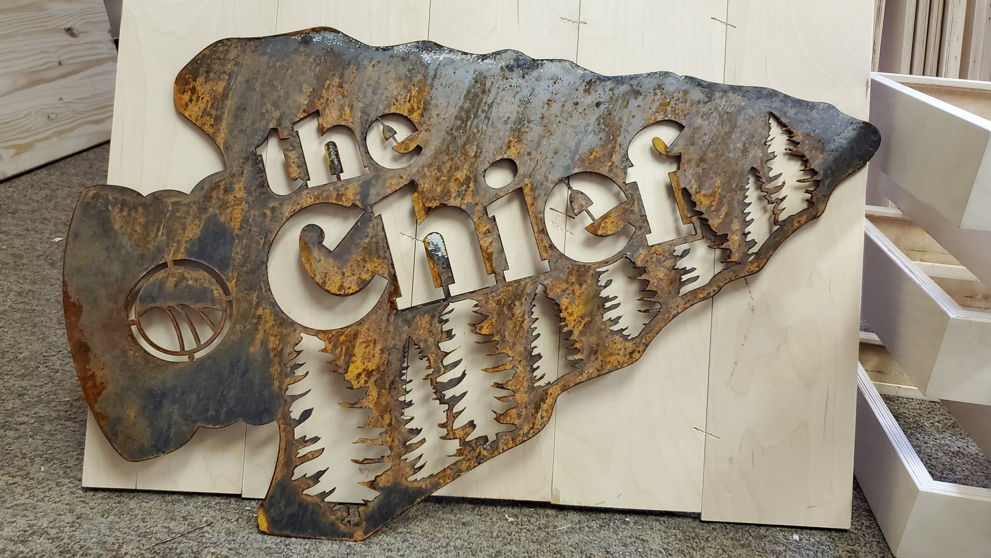 Rusted Steel Cutout