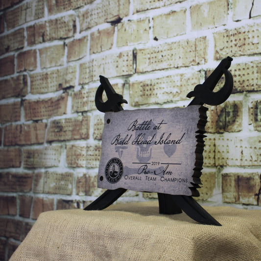 Pirate Flag and Swords Trophy - Stede Bonnet