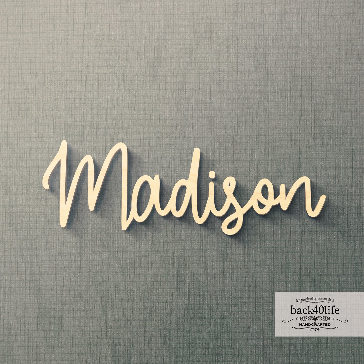 Custom Wooden Name Cutout Sign - Personalized Word Name Phrase Cutout for Boys and Girls (Animated Font) | Back40Life