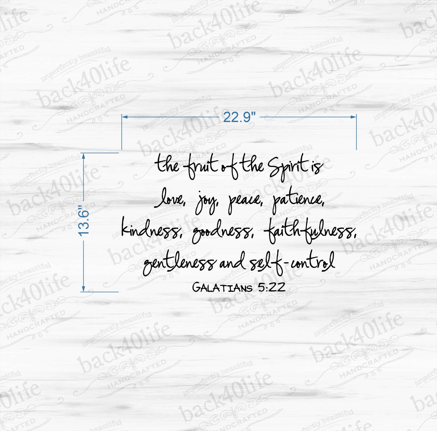 Fruit of the Spirit - Galatians 5:22 Vinyl Wall Decal (B-008a)