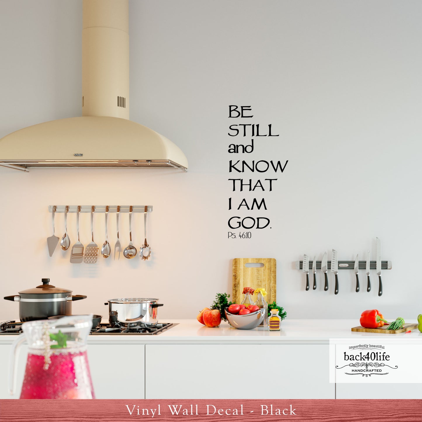Be Still and Know that I am God Vinyl Wall Decal (B-010)