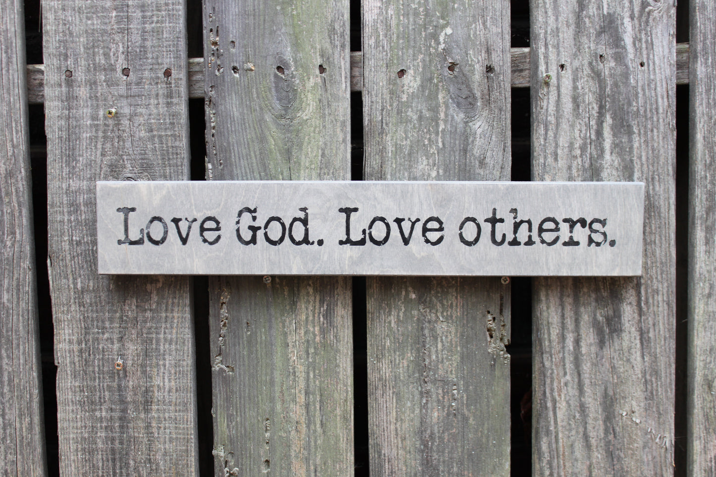 Love God Love Others - Painted Wooden Sign (S-103)