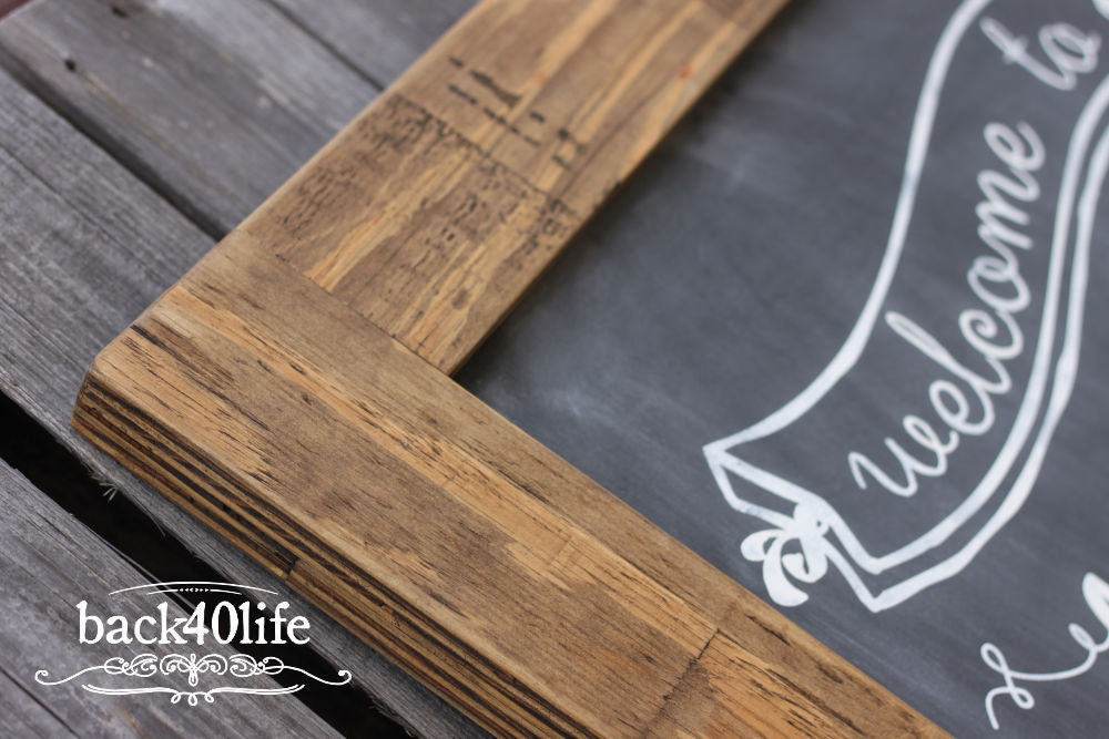 Chalkboard Wedding or Reception Welcome Sign (W-040b)