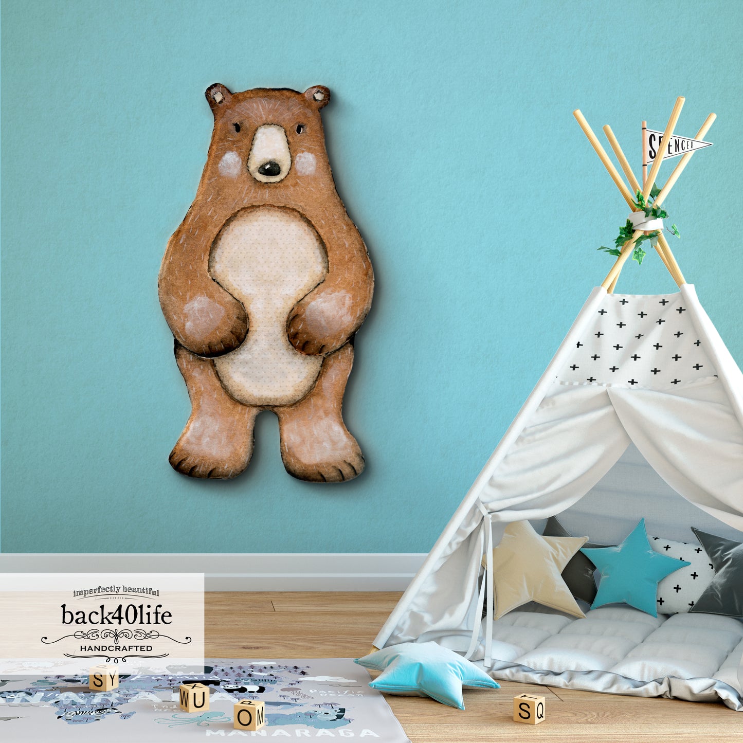 Forest Critter Wooden Cutout Shape - Back40Life (PC-001-Bear)