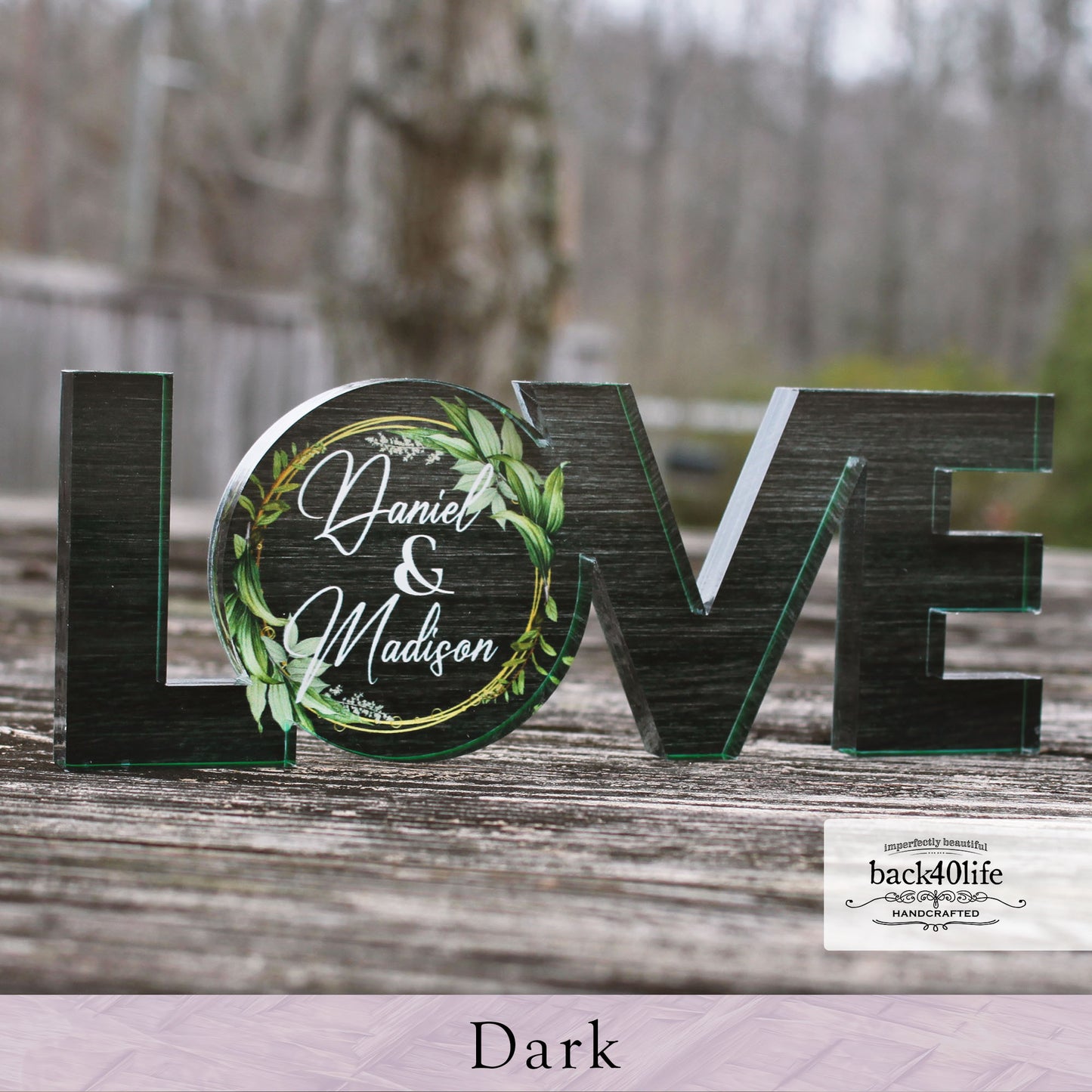 W-108 Love Personalized Acrylic Cutout - Wedding Anniversary Romantic Gift