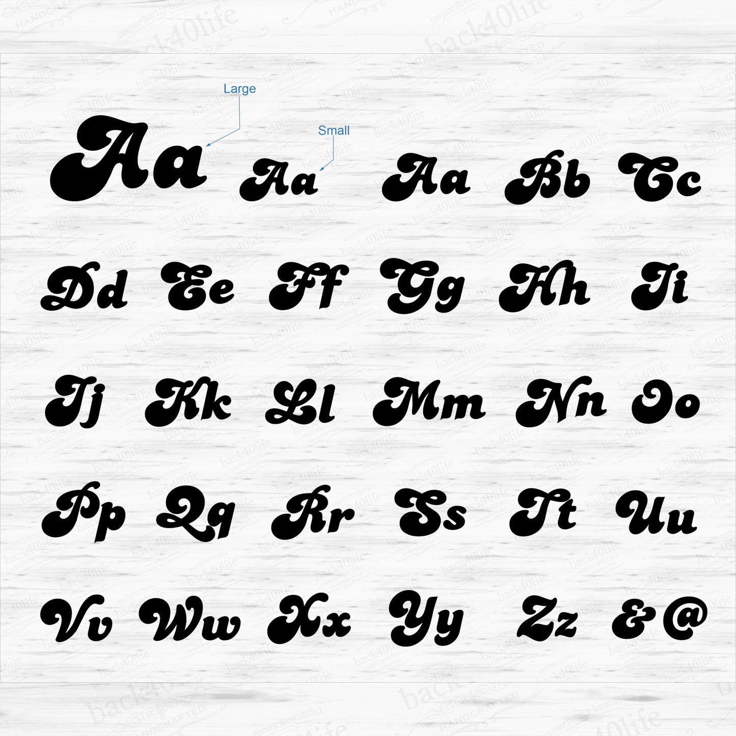 Precision Cut Retro Wood Monogram Letter (LC-07)