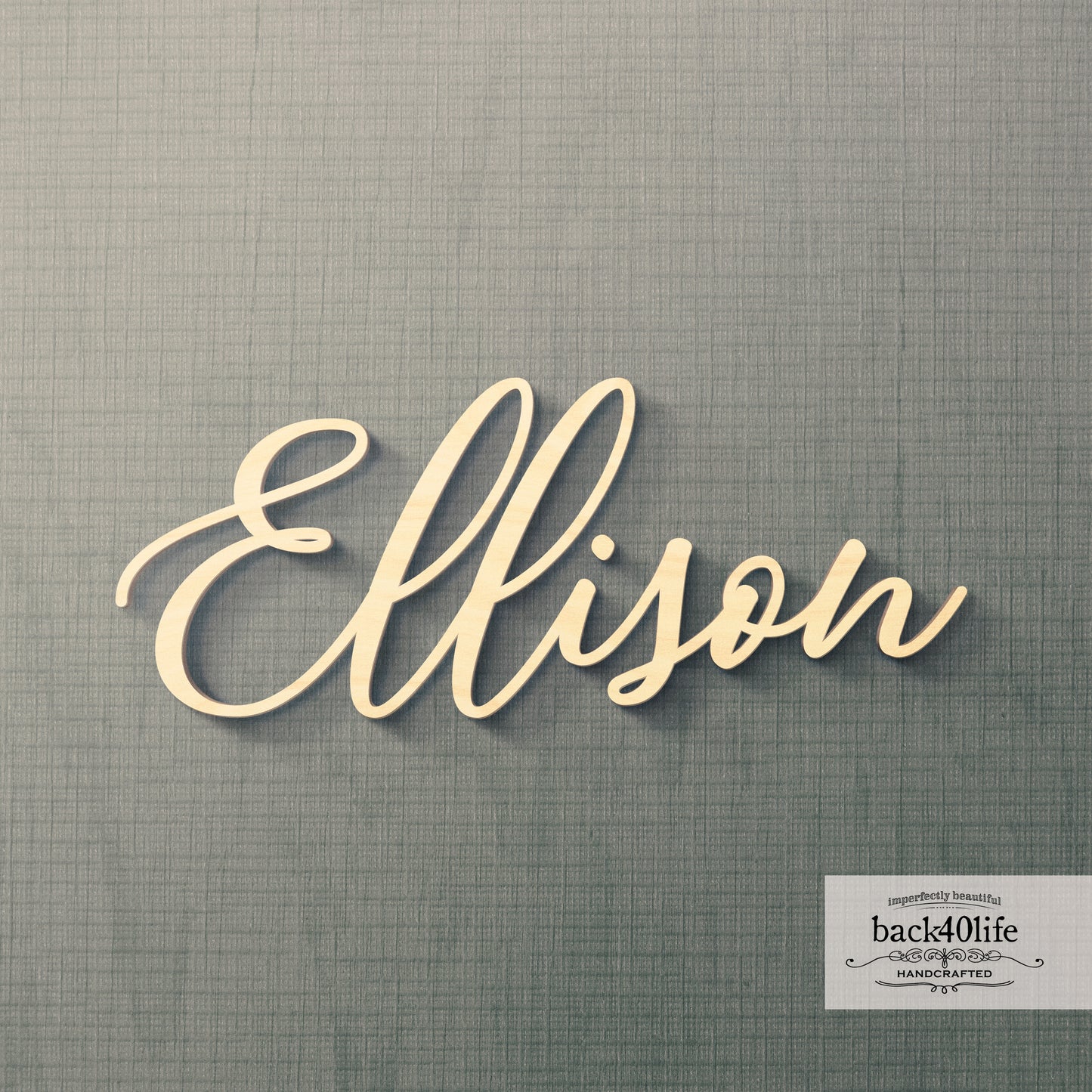 Custom Wooden Name Cutout Sign - Personalized Word Name Phrase Cutout for Boys and Girls (Cheerful Font) | Back40Life