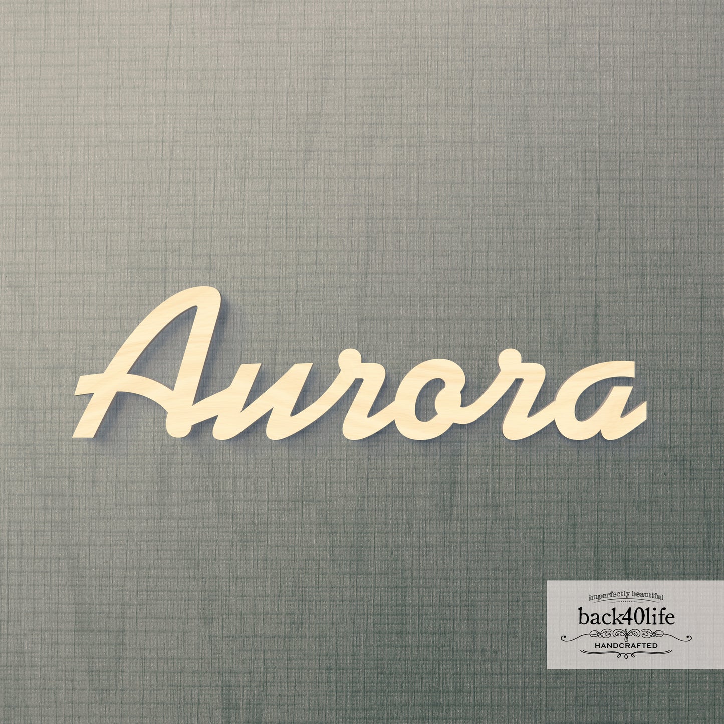 Custom Wooden Name Cutout Sign - Personalized Word Name Phrase Cutout for Boys and Girls (Courteous Font) | Back40Life