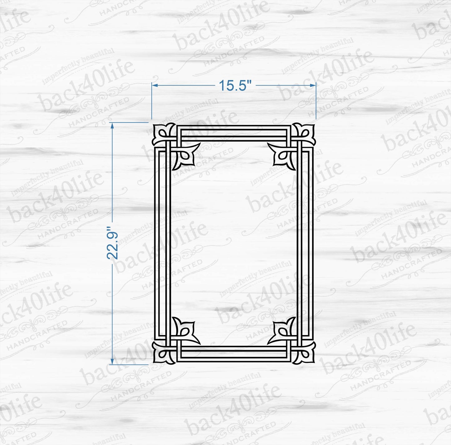 Embellished Frame Vinyl Wall Decal (D-002)