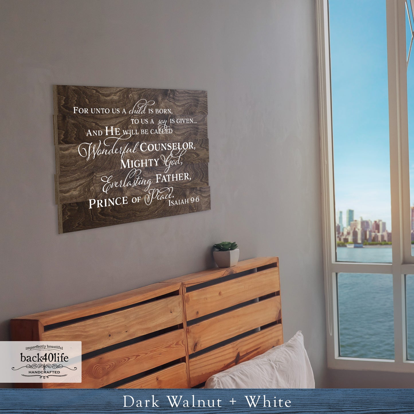 Wonderful Counselor Pallet Style Wood Sign (S-030b)